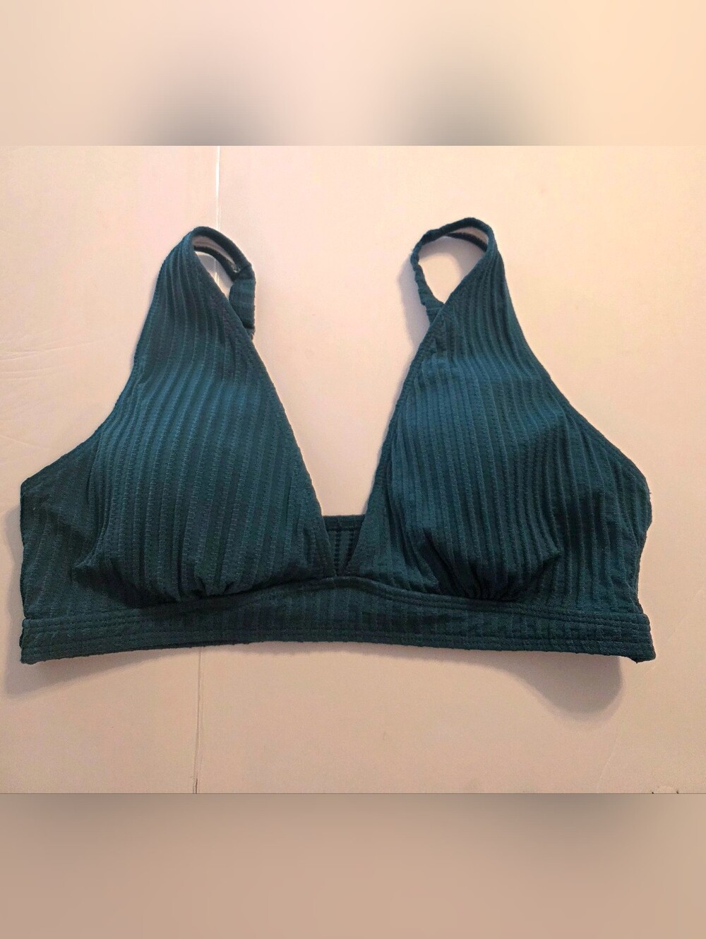 Shein Women's Teal Bikini Top Size Large
